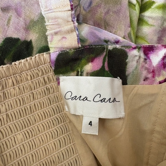 NEW Cara Cara Calypso Belted Midi Dress Wisteria Ginger Root Floral | US 4 UK 8 - Picture 15 of 15